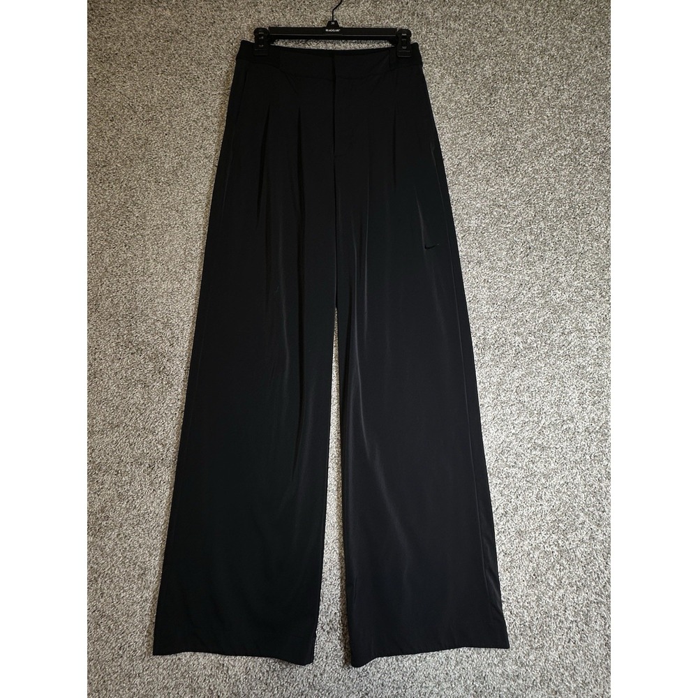 Nike Dri-FIT Wide Leg Pants Women's‎ Small Black High Rise Athletic Stretch